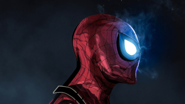 The Glowing Eyes Spiderman 4k Wallpaper