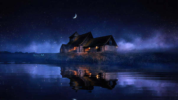 The House By The Lake Wallpaper,HD Artist Wallpapers,4k Wallpapers ...