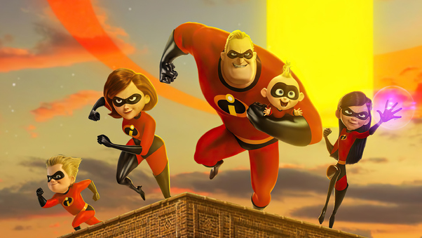The Incredibles 2 Team Up Wallpaper
