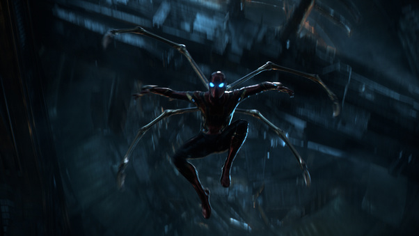 The Iron Spider Stretches His Legs In Avengers Infinity War Wallpaper