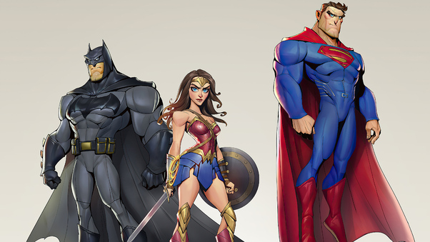 The Justice League Heroes Cartoons Minimal 4k Wallpaper