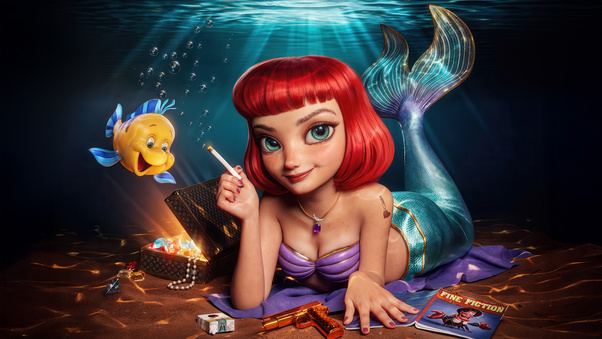 The Little Mermaid 4k Legacy (1336x768) Resolution Wallpaper