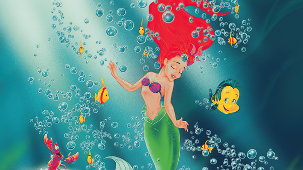 The Little Mermaid Poster 4k Wallpaper