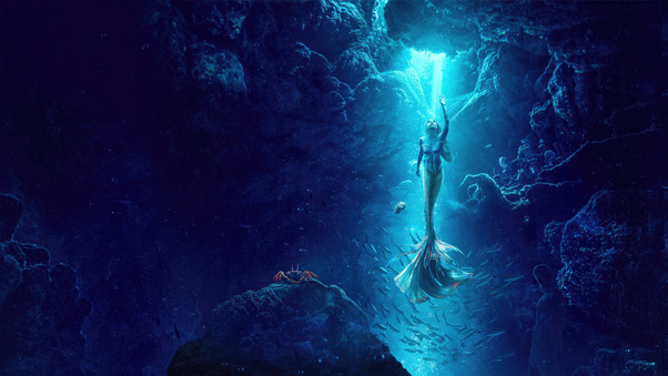 The Little Mermaid Underwater 5k Wallpaper