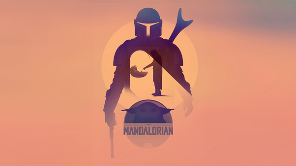 The Mandalorian Minimal Poster 5k Wallpaper