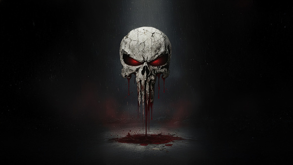 The Punisher Skull (1366x768) Resolution Wallpaper