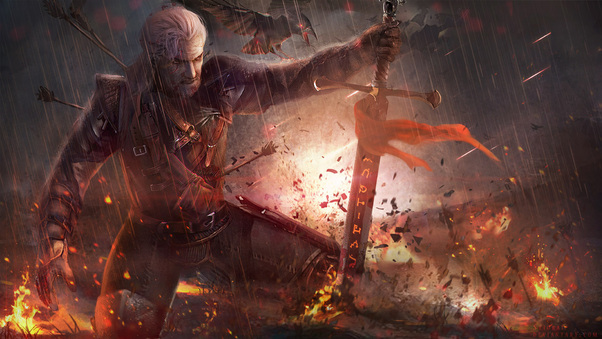 The Witcher 3 Geralt Fanart Wallpaper