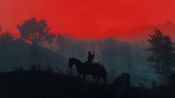 The Witcher 3 Geralt Silhouette Wallpaper