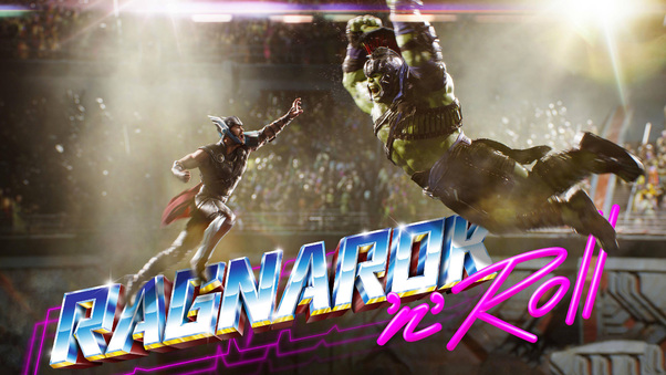 Thor And Hulk In Thor Rangnarok 4k 2017 Wallpaper