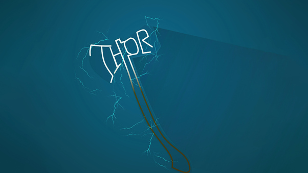 Thor Logo Minimal 5k Wallpaper