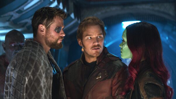 Thor Star Lord Gamora In Avengers Infinity War Wallpaper