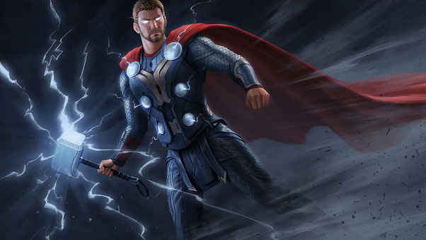 Thor Thunder Art Wallpaper