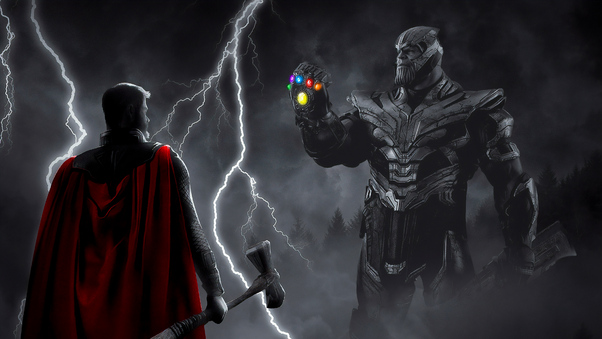 Thor Vs Thanos War 4k Wallpaper
