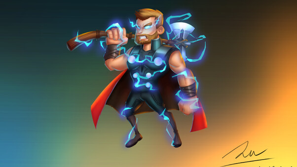 Thor With His New Hammer Wallpaper