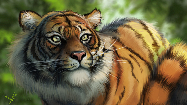 Tiger Digital Artwork Wallpaper