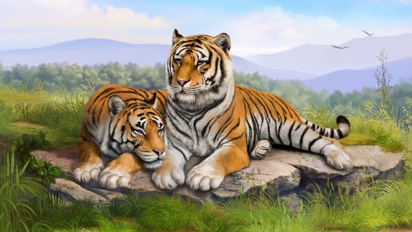 Tigers Art Wallpaper