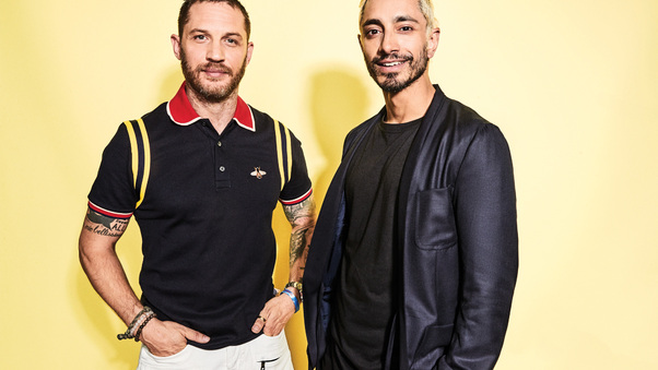 Tom Hardy And Riz Ahmed At Comic Con Wallpaper