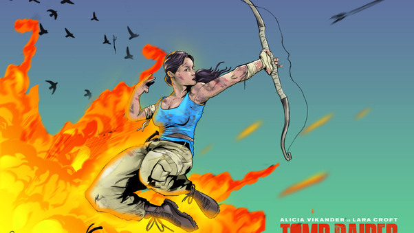 Tomb Raider Alicia Vikander Fan Art Wallpaper