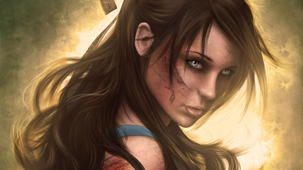 Tomb Raider Girl Brunette Hair Fantasy Artwork Wallpaper