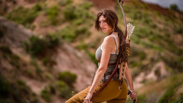 Tomb Raider Lara Croft Cosplay 5k Wallpaper