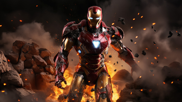 Tony Stark Heroic Persona Wallpaper