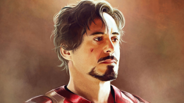 Tony Stark Paint Art Wallpaper