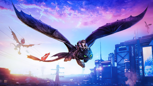 Toothless And Hiccup Flight 4k Wallpaper