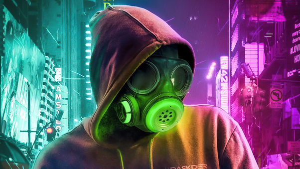 Toxic Mask Hoodie Guy 4k Wallpaper