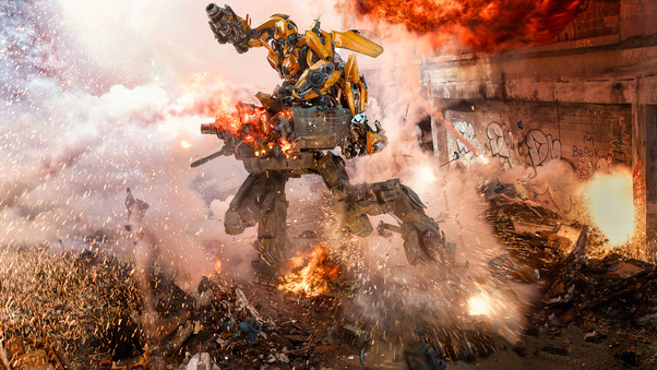 Transformers The Last Knight Bumblebee Goes To War 8k Wallpaper