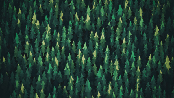 Trees Minimalism Wallpaper