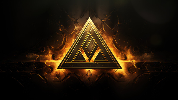 Triangle Of Fire Abstract 4k Wallpaper