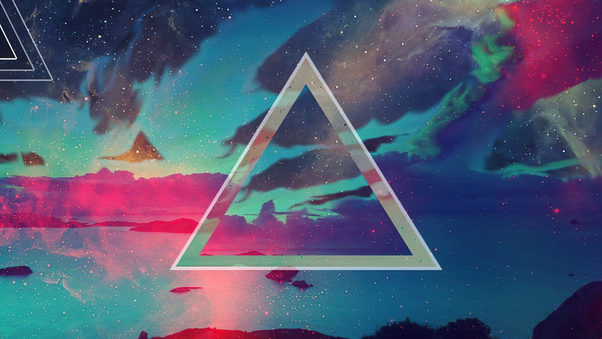 Triangle Sky Geometry Abstract 4k Wallpaper