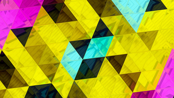 Triangles Abstract 4k Wallpaper