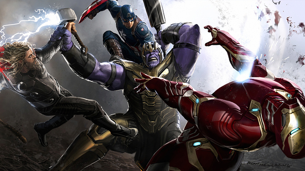 Trinity Vs Thanos Wallpaper