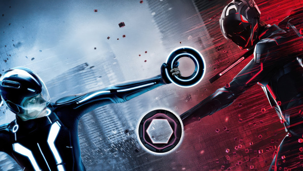 Tron Ares Red And Blue Legend (2560x1440) Resolution Wallpaper