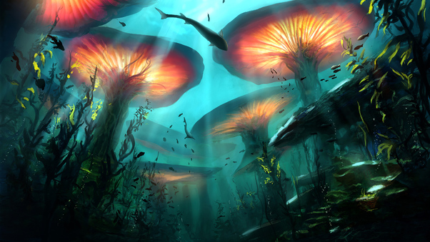 Underwater Nature Digital Art 4k Wallpaper