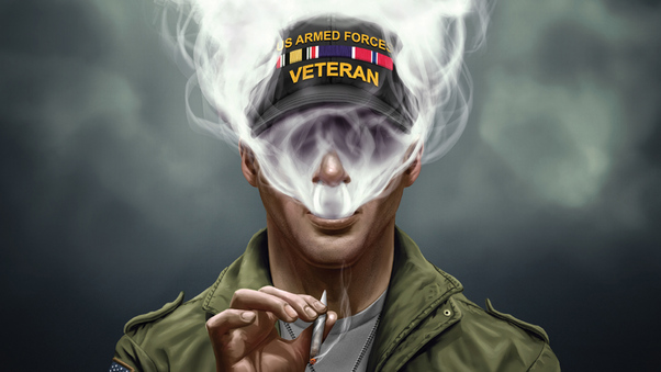 US Armed Force Smoking Cigarette Wallpaper