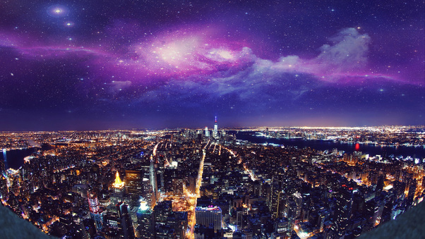 USA New York City Night 4k Wallpaper