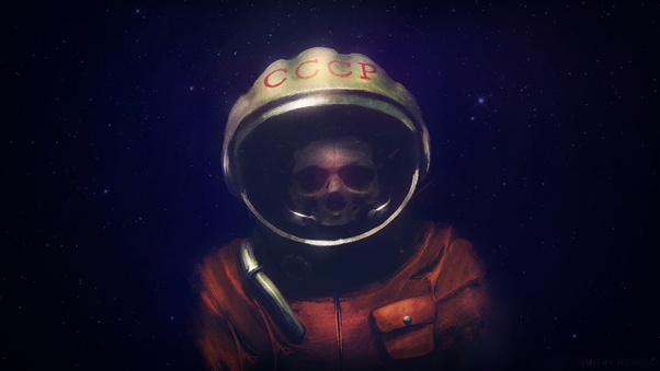 Ussr Skull Astronaut 5k Wallpaper