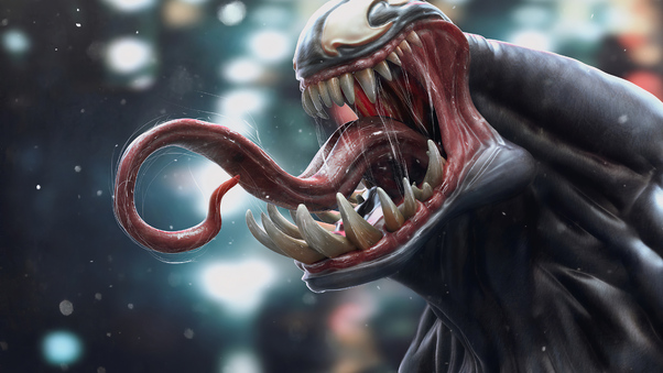 Venom 3d Art Tongue Art 4k Wallpaper