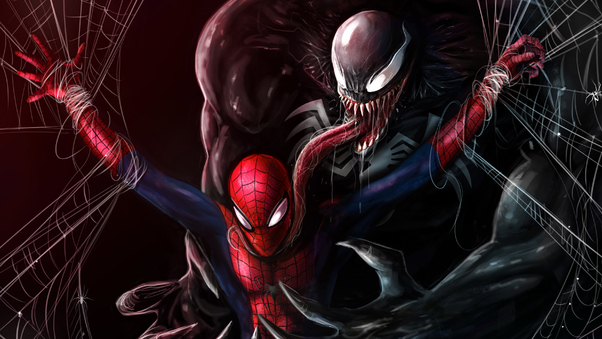 Venom About To Kill Spiderman Wallpaper