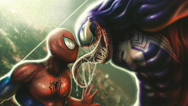 Venom And Spiderman 5k Wallpaper