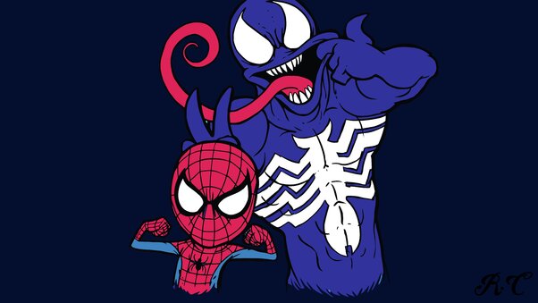 Venom And Spiderman 8k Wallpaper
