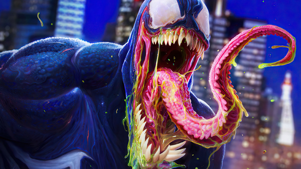 Venom Big Mouth 4k Wallpaper