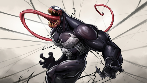 Venom Big Tongue Wallpaper