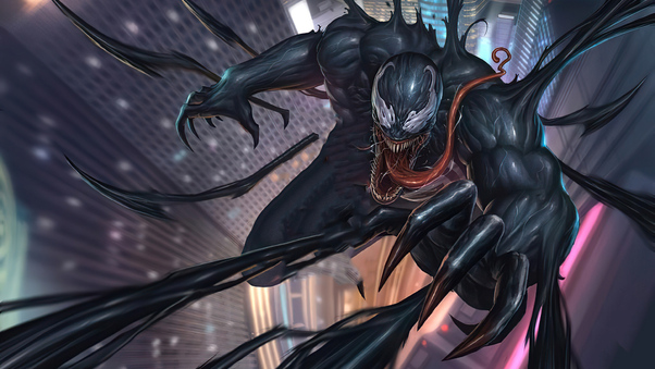 Venom Black Art Wallpaper