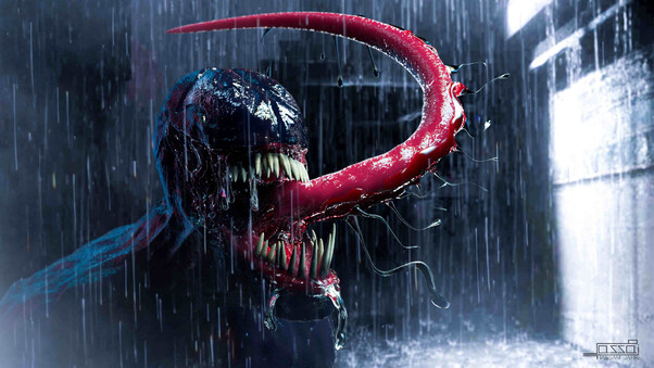Venom In The Rain Wallpaper