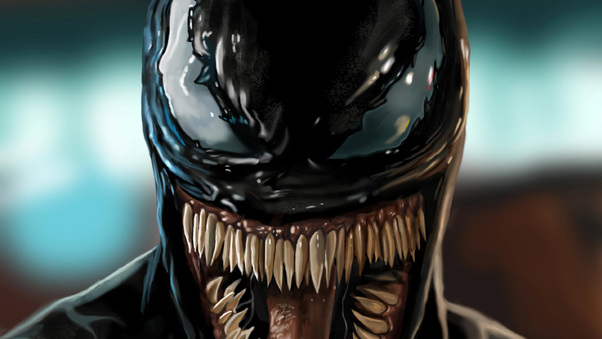 Venom Movie Closeup Art Wallpaper