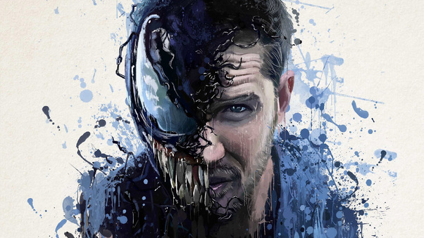 Venom Movie Splash Art Wallpaper