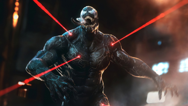 Venom Red Laser Wallpaper